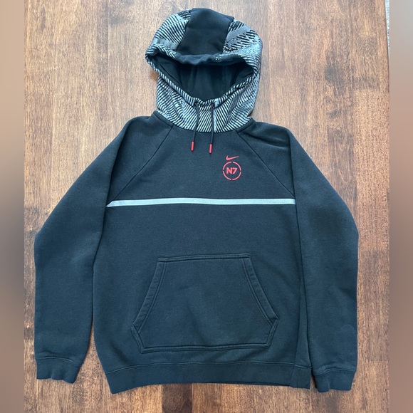 Other - Nike N7 Reflective Hoodie Sweatshirt Black Pullover size medium